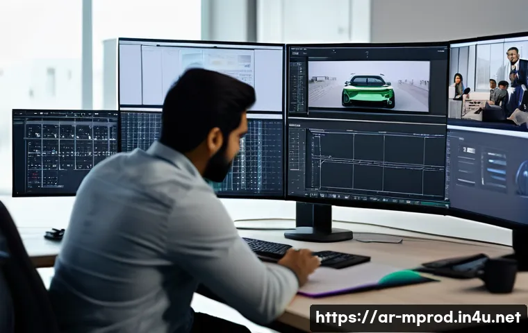 미디어 프로듀서의 경력 쌓기 팁 - A professional Middle Eastern media production team collaborating on a video project in a modern stu...