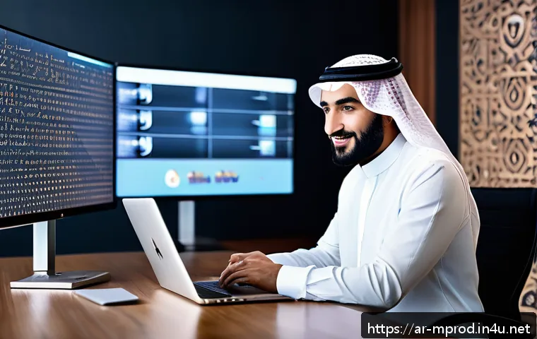 미디어 프로듀서 이직 준비 방법 - A professional Arab media producer in a modern digital studio setting, wearing smart casual attire w...