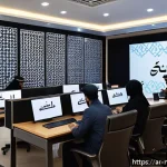 Home 21 미디어 프로듀서 자격증 강의 선택법 - A professional Arab media production training classroom scene featuring diverse adult students weari...