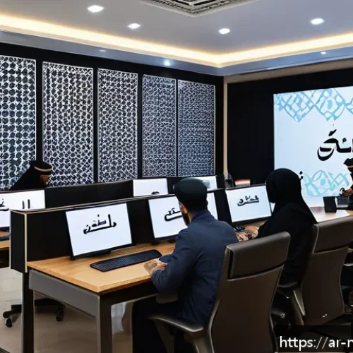 Home 33 미디어 프로듀서 자격증 강의 선택법 - A professional Arab media production training classroom scene featuring diverse adult students weari...
