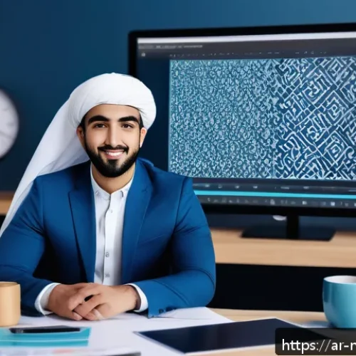 Home 17 미디어 프로듀서 취업을 위한 포트폴리오 작성법 - A professional Arabic media portfolio presentation scene featuring a young Arab male media specialis...